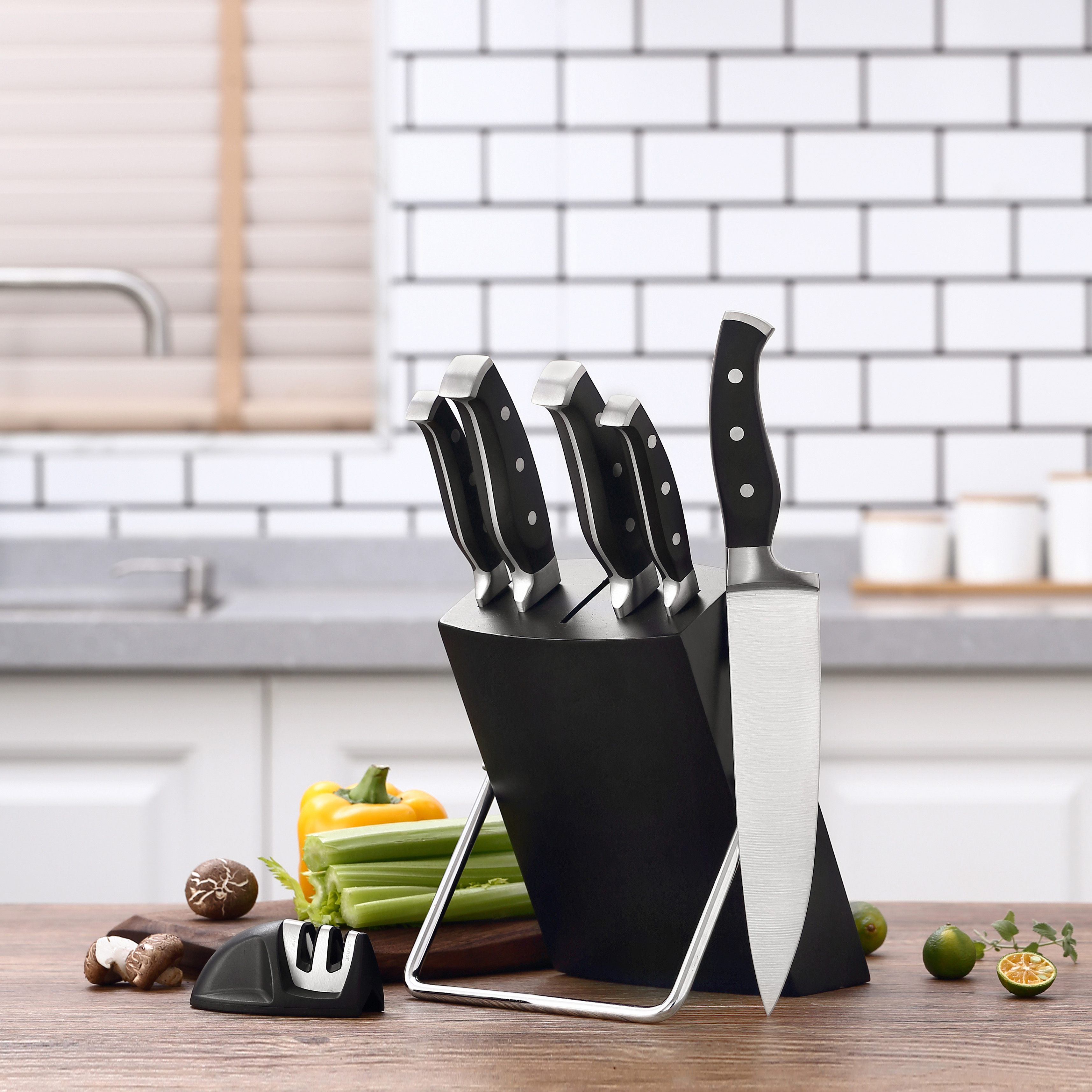 AH01-A 6pcs ABS handle kitchen knife set