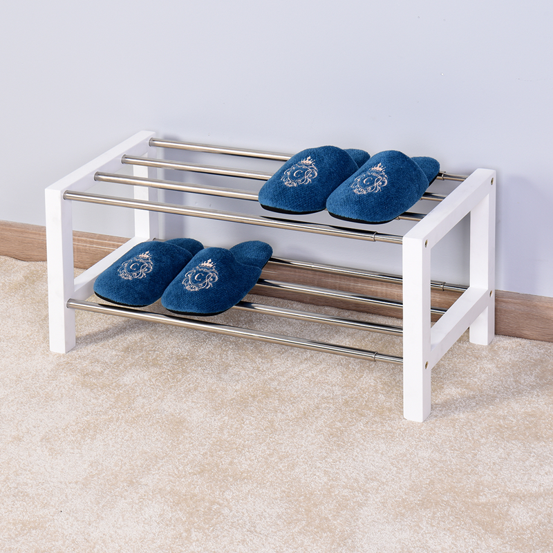 Wooden shoe rack