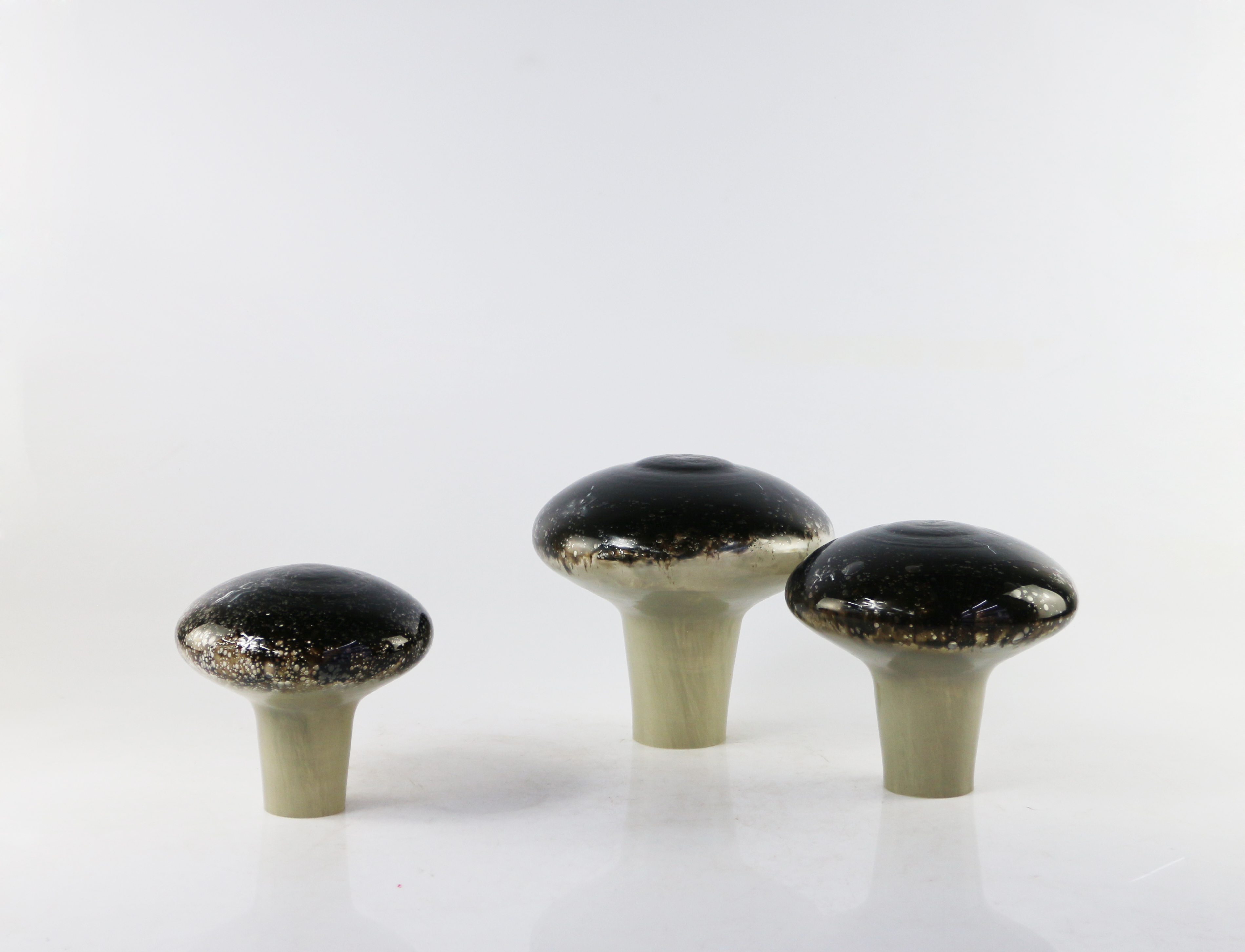 handmade color glass mushroom decoration