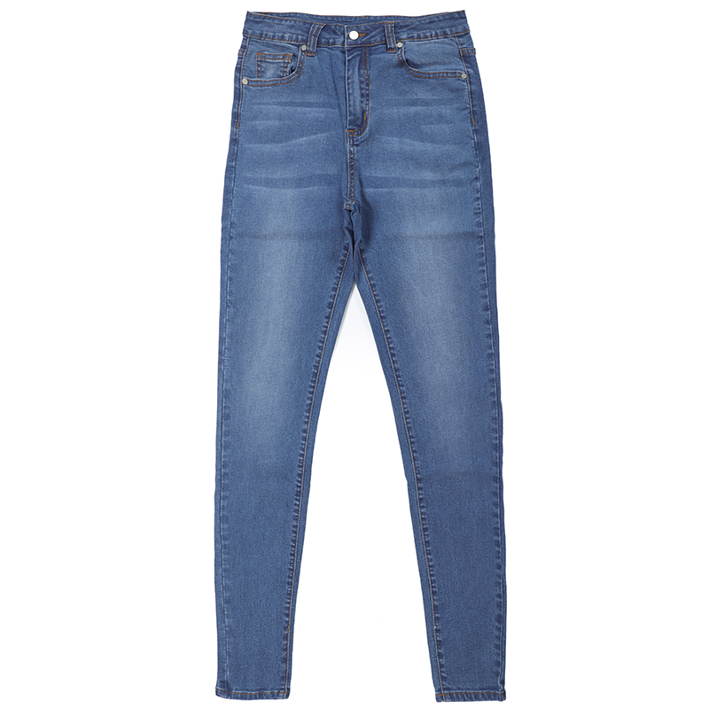 Simple fashion Blue denim pencil pants skinny women jeans custom plus size G2624-Z