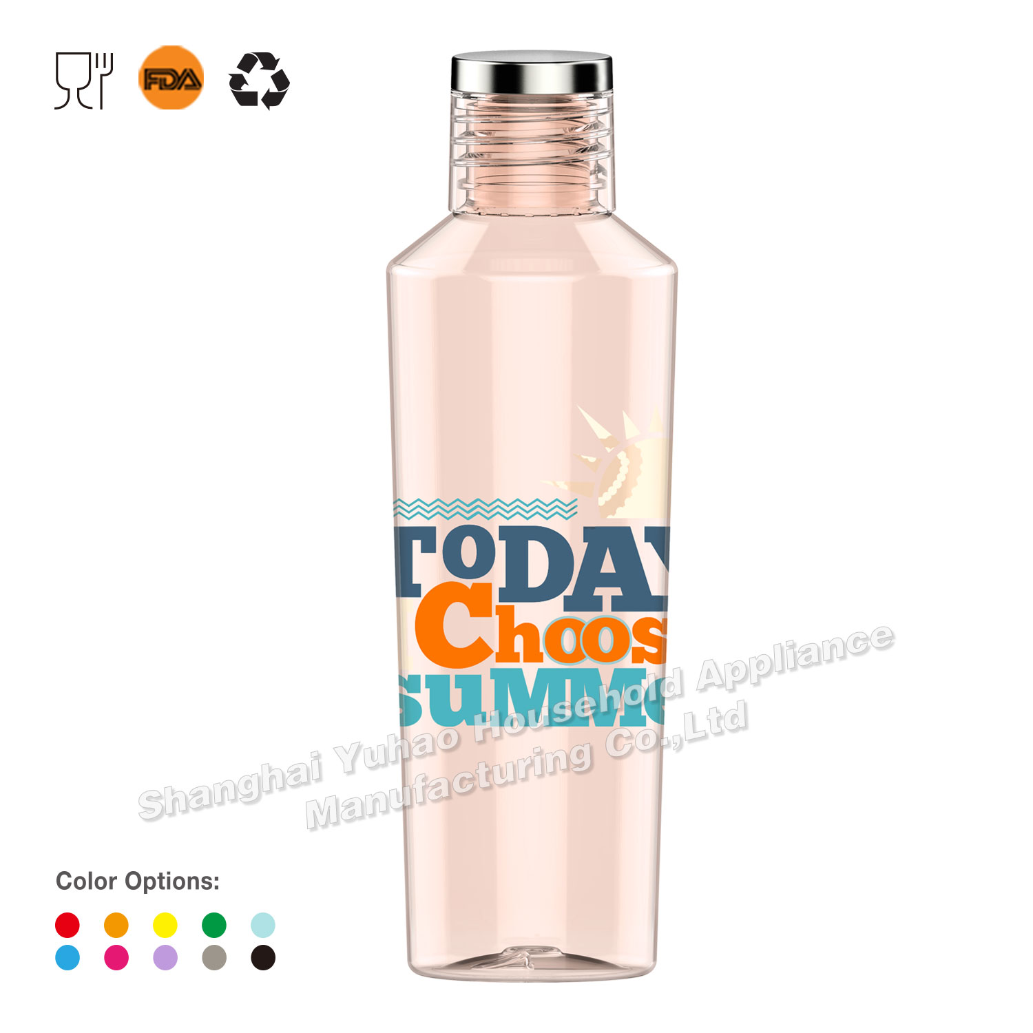 800ml Tritan Plastic Water Bottle