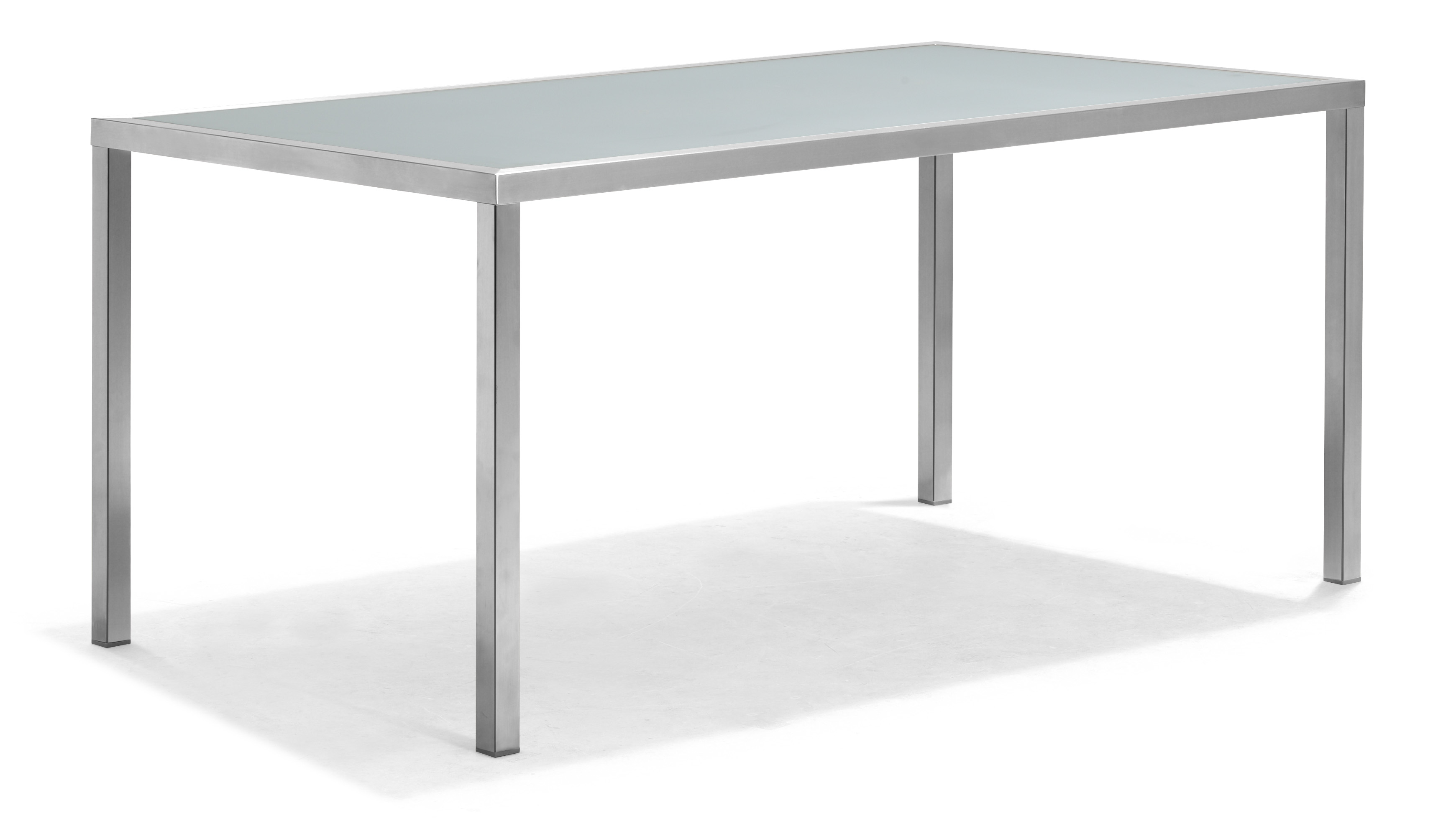 stainless steel glass table
