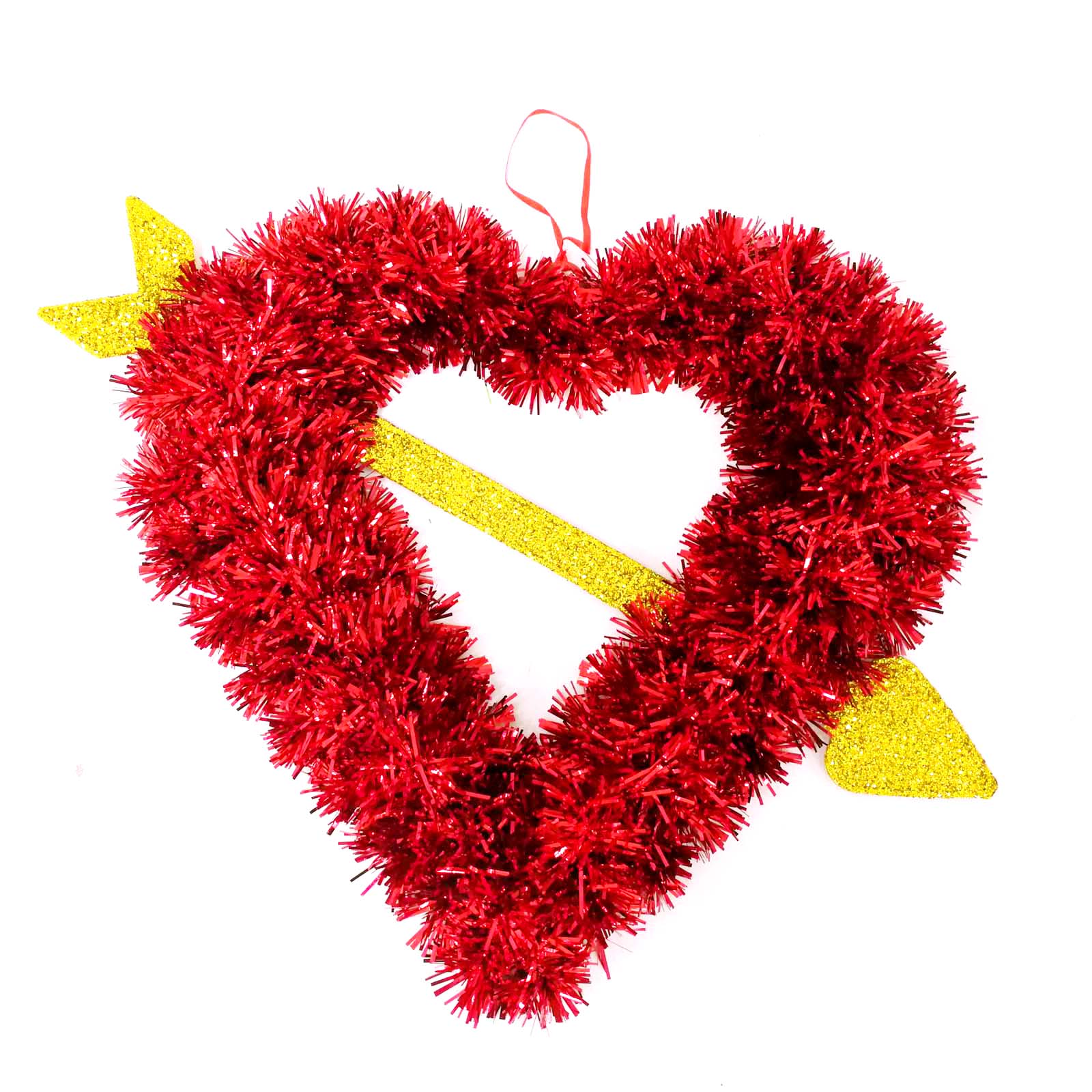 Valentine's tinsel heart w/arrow