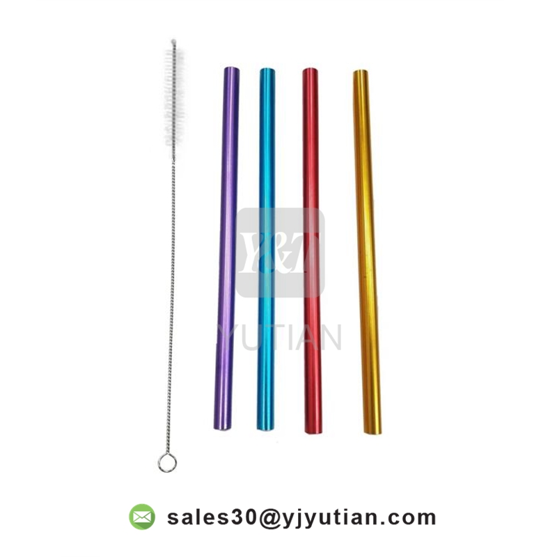 Reusable Metal Straws, Drinking Straws, Aluminum Straws, Smoothies Straws, Wide Straws, Rainbow Colorful Straws set