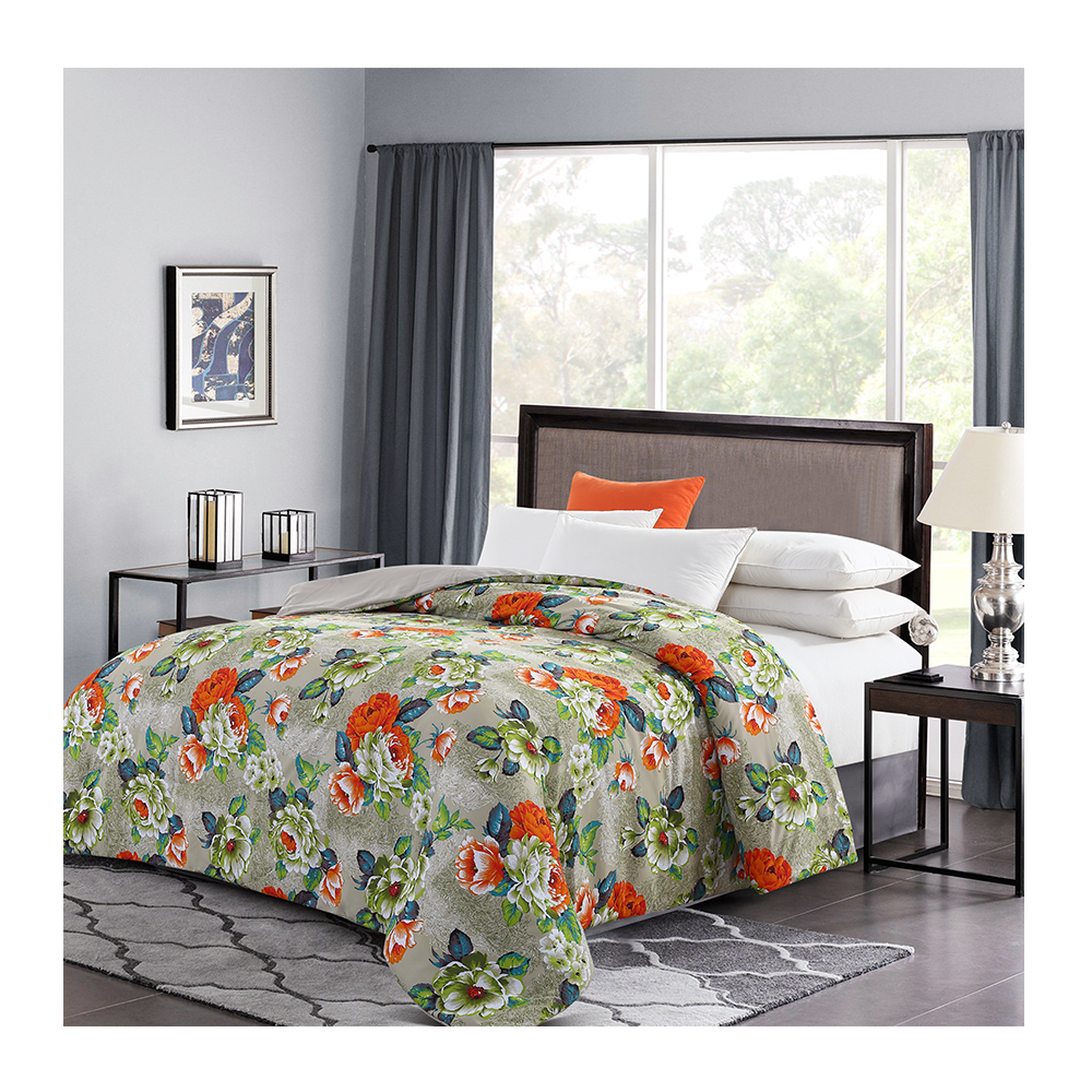Aoyatex printing design 3pc reversible microfiber polyester quilt set