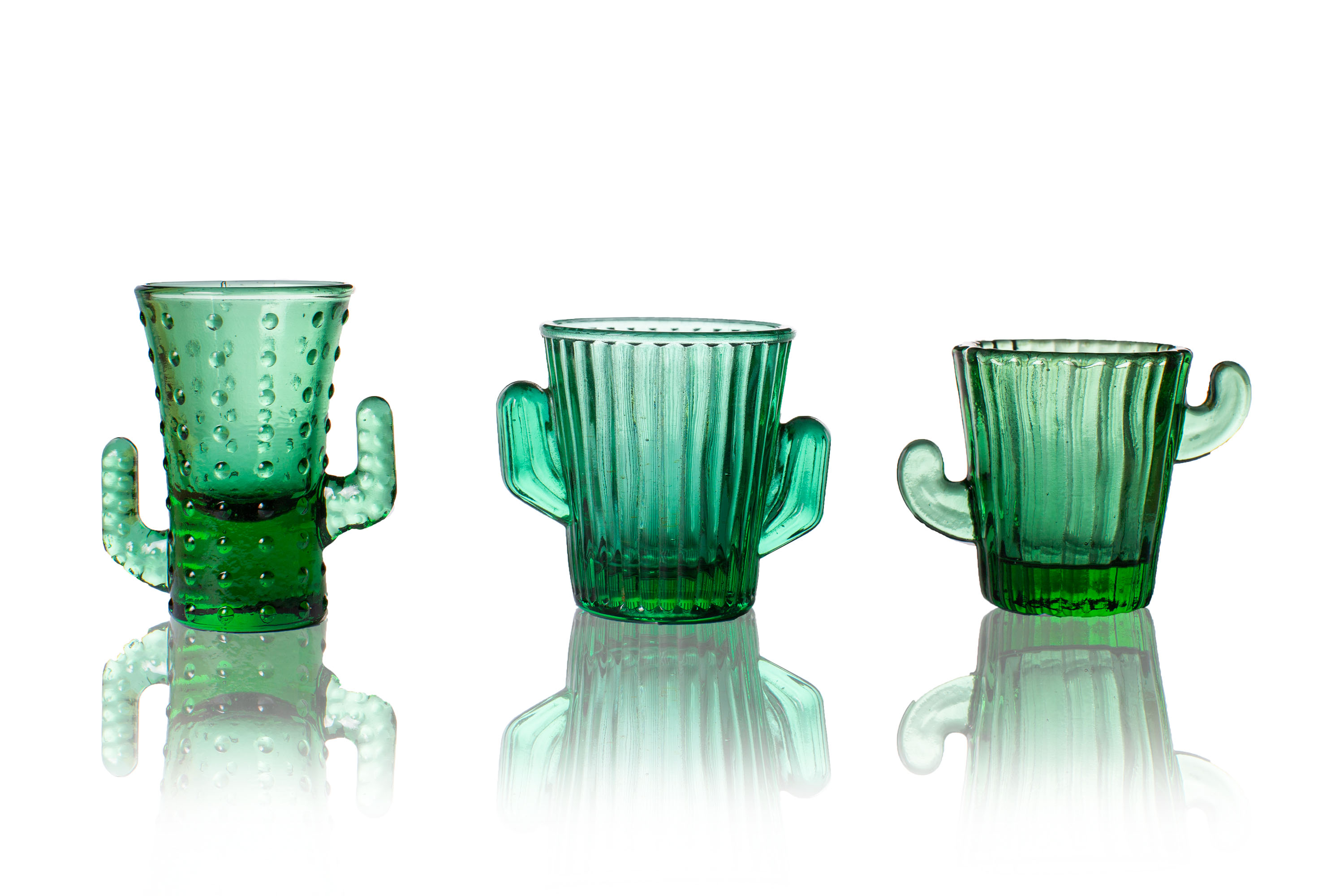 28ml 45ml 54ml Green Cactus Shape Glass Wine Cup