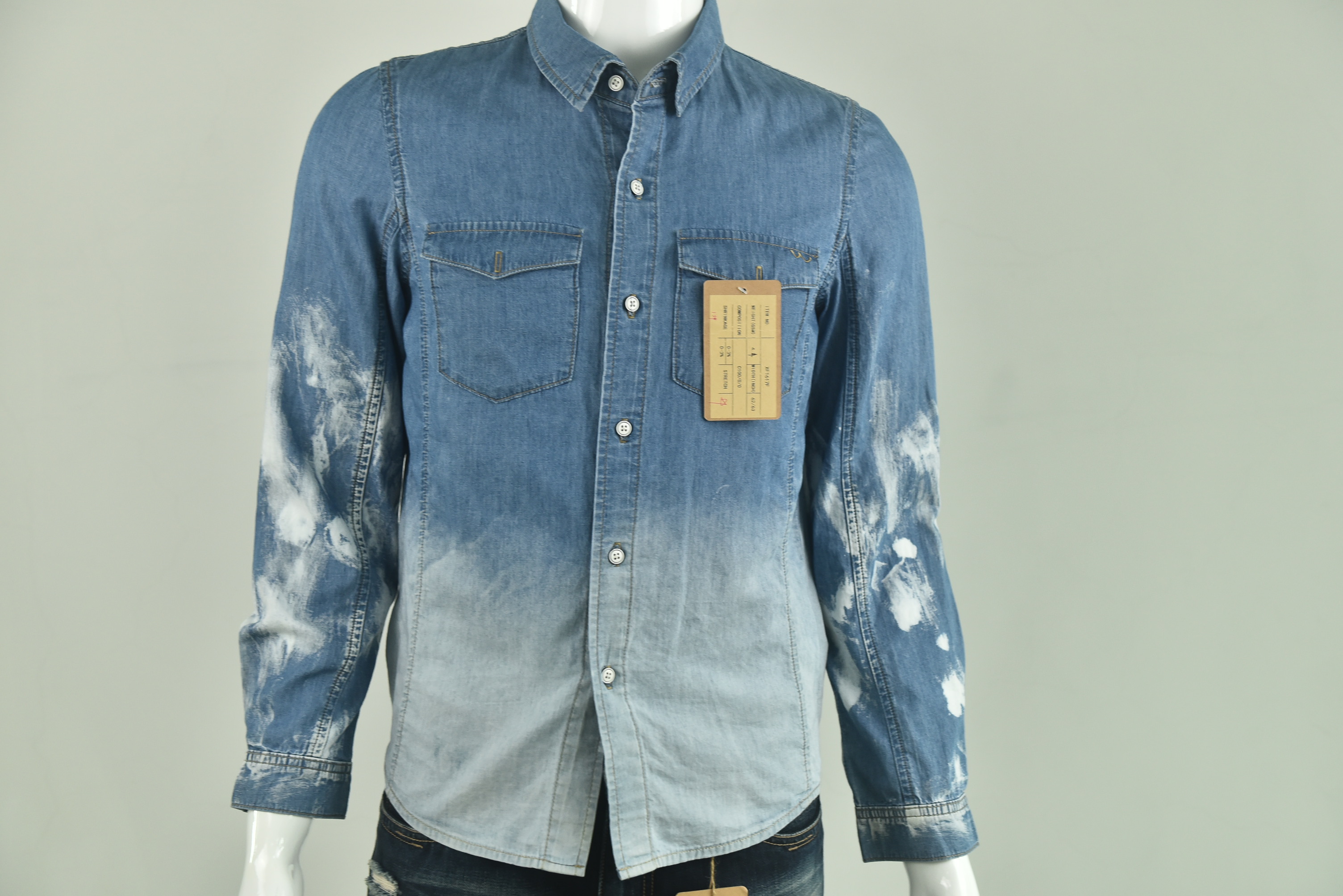 #denim Fabric -100% Cotton Shirtting Denim Fabric 4-5oz