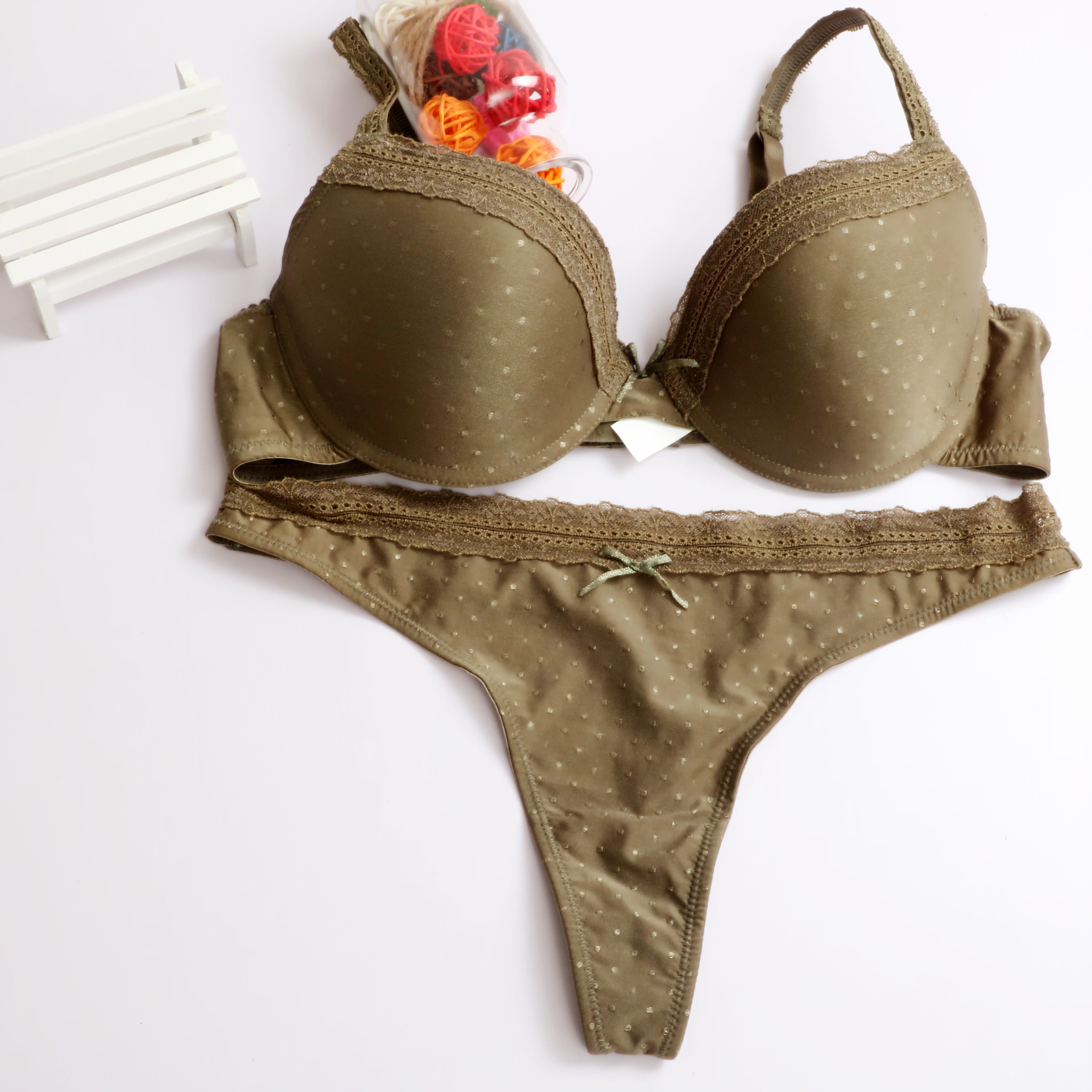 Ladies Knitted Bra & String Set