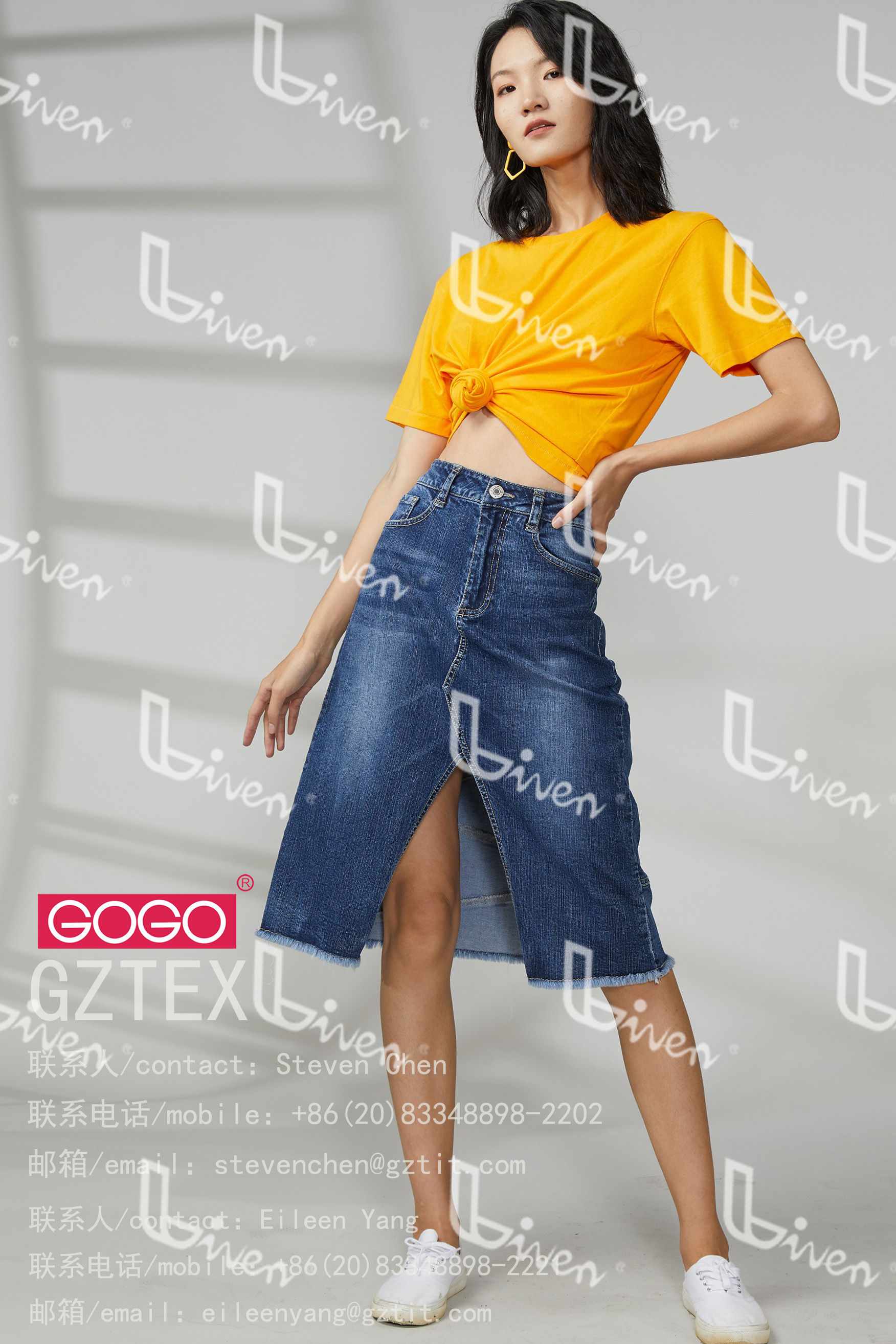 ladies long denim skirts