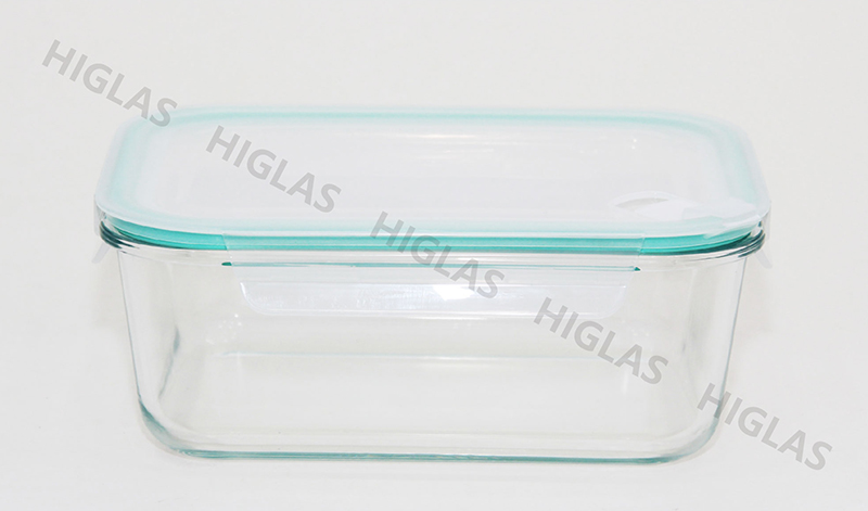 1.8l/1.3l/0.9l Rect. Borosilicate Glass High Food Container With Corner Vent Pp Lid