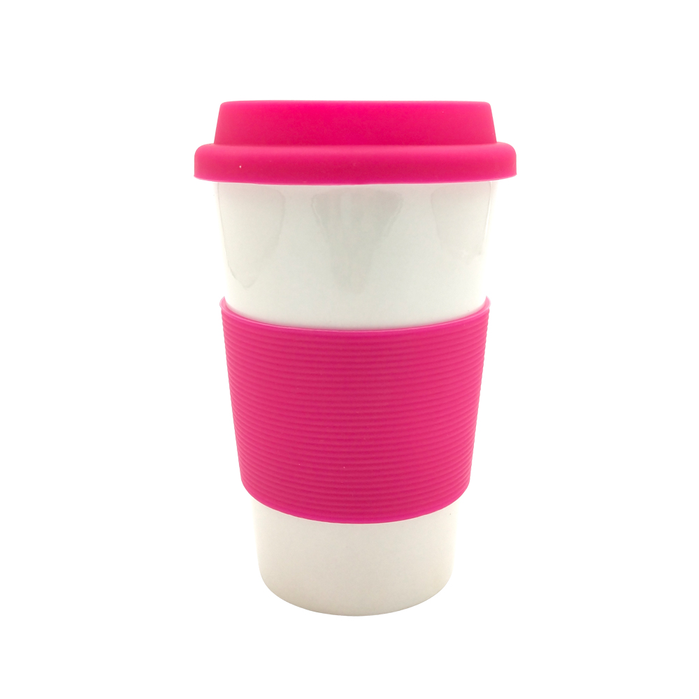 mug with silicone lid&base