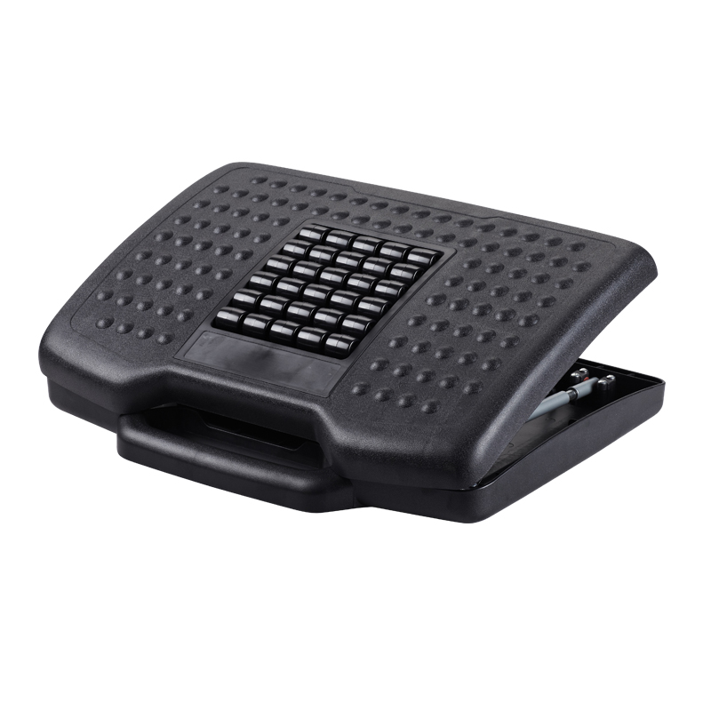 Footrest foot rest with ergonomic design plastic material angle height adjustable