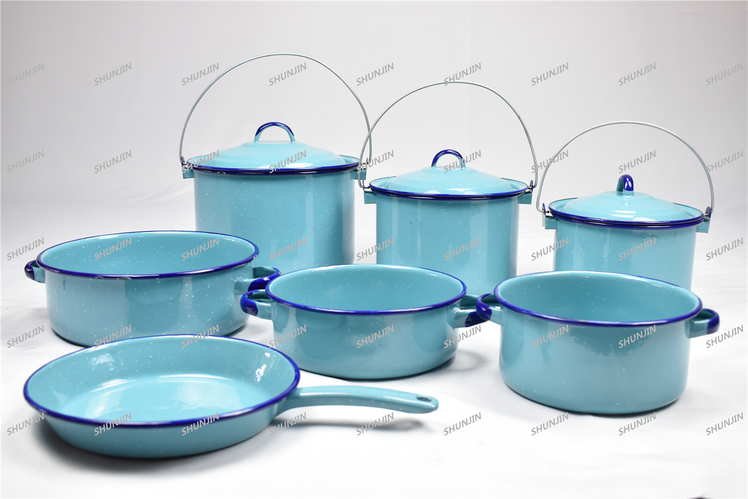 10 pcs enamel camping ware