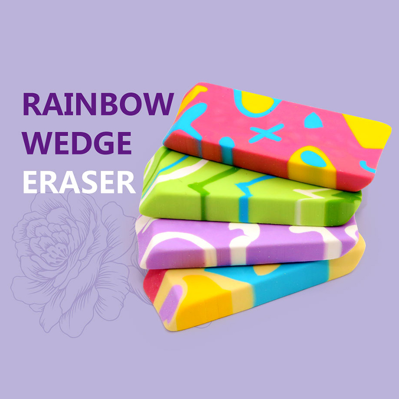 ZD-6713 Multi-color pattern wedge eraser