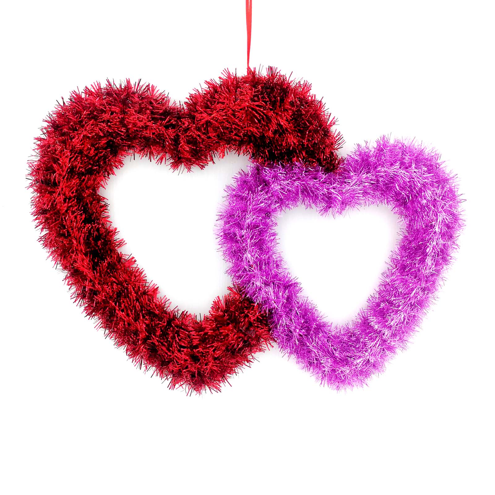 Valentine's tinsel hearts