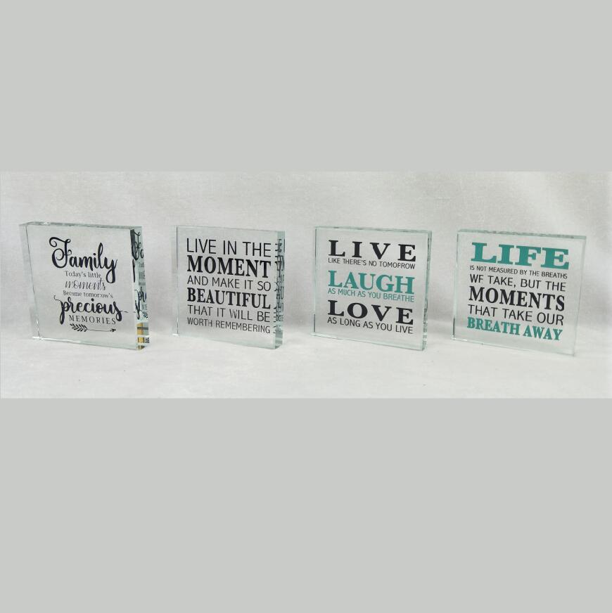 Glass Message Block