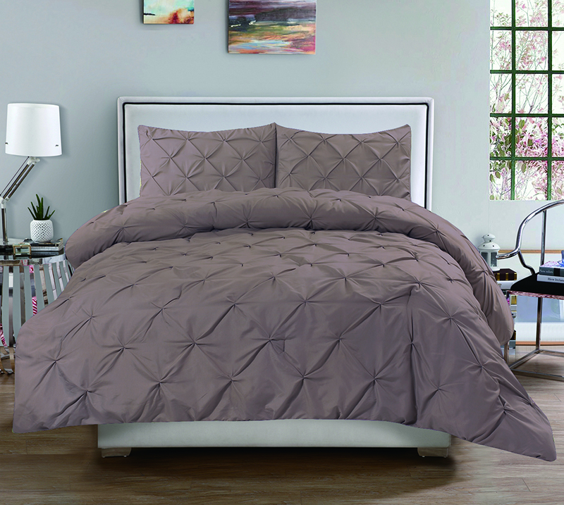 3pc pintuck comforter set