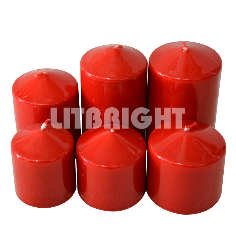 Compressed pillar candle