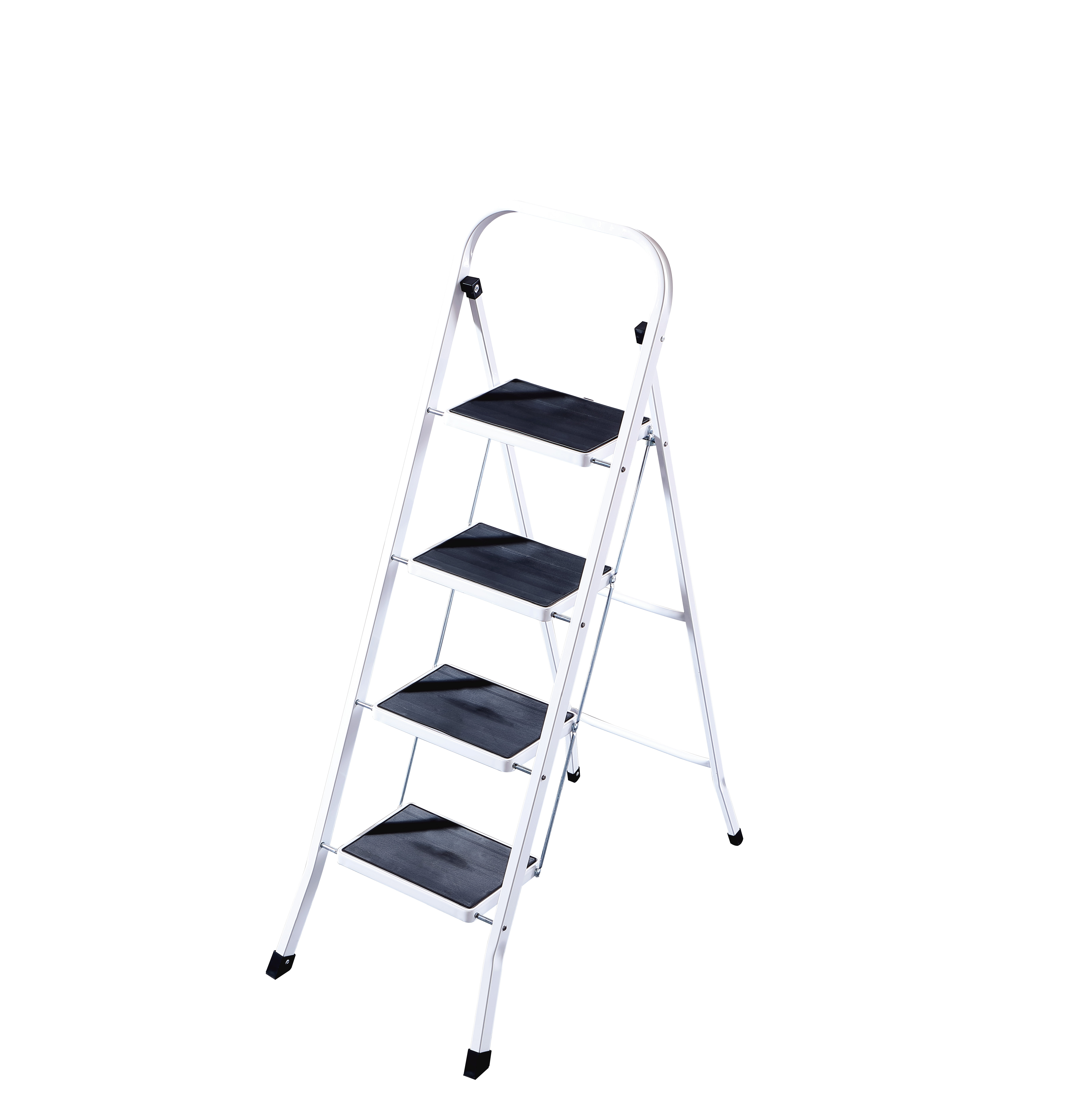 Steel 4 step stool with anti-slip mat