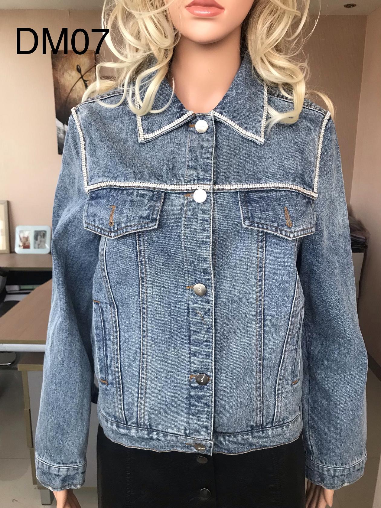 Ladies Print Embroidered Beaded Denim Jacket