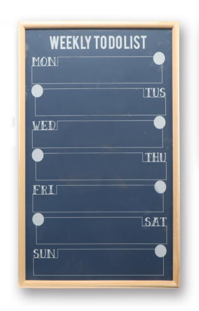 Wooden frame blue board