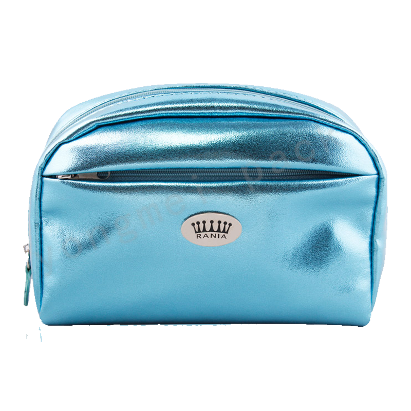 Large capacity portable waterproof leather cosmetic bag washing bag storage bag