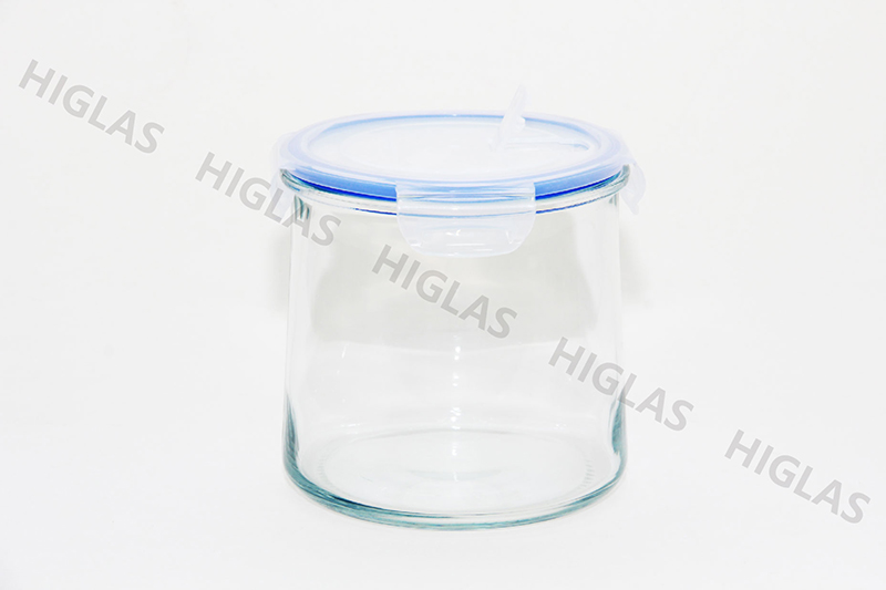1.0L/1.8L/2.4L Soda lime glass Canister with vent PP lid