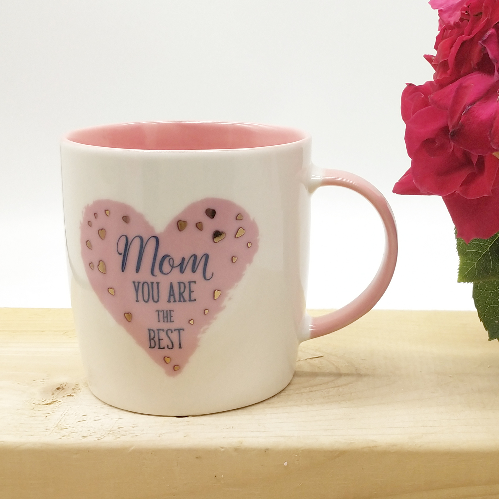 12oz new bone china dream ceramic mug with mother's day design and color handle