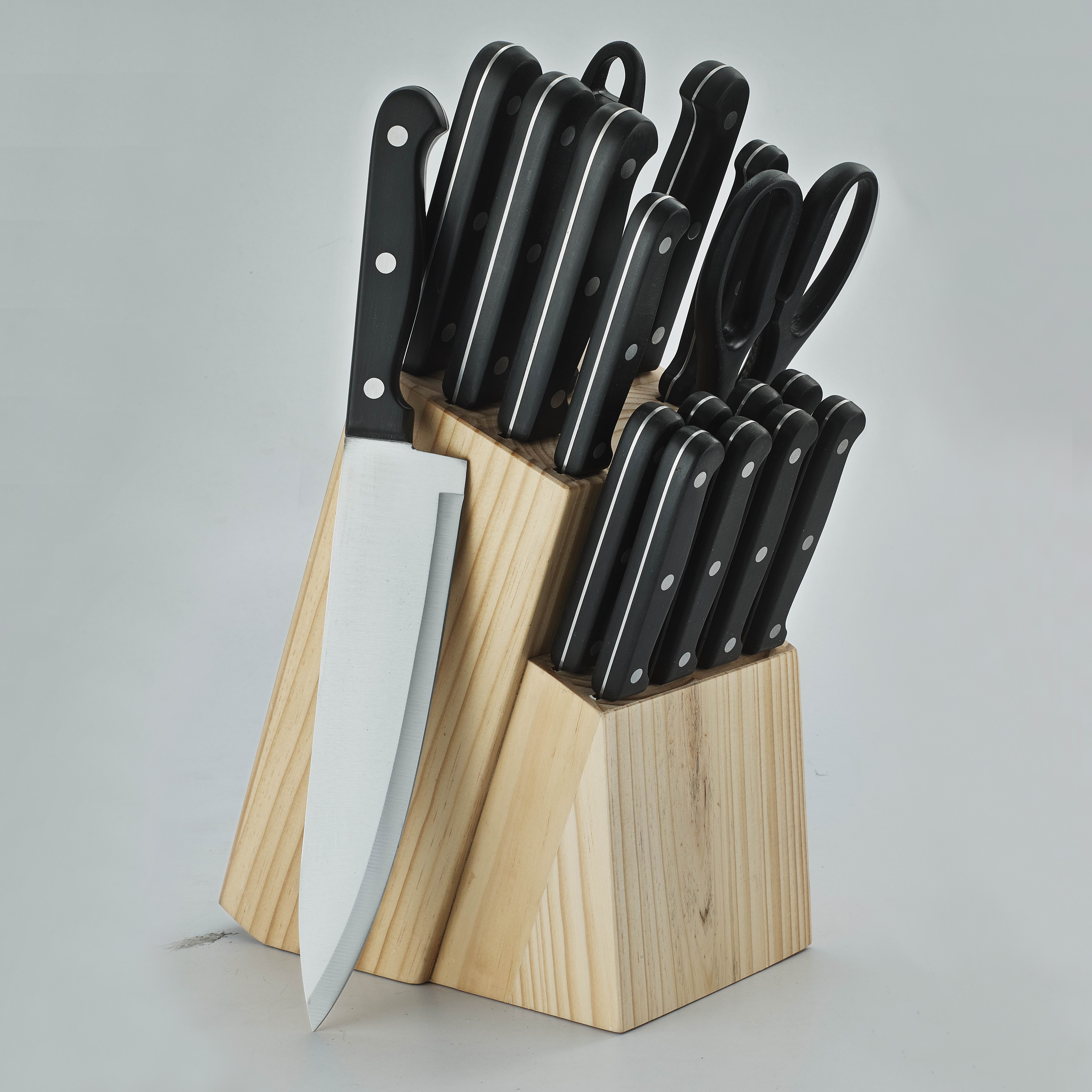 AH16-POM 18pcs POM handle kitchen knife set