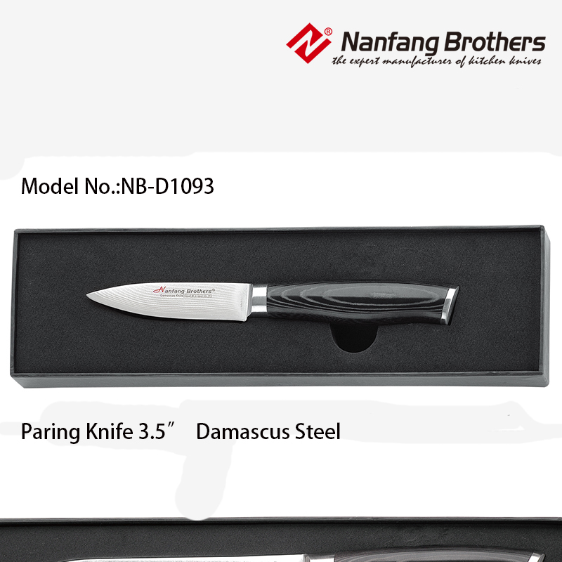 3.5-inch Paring Knife. Damascus Steel。