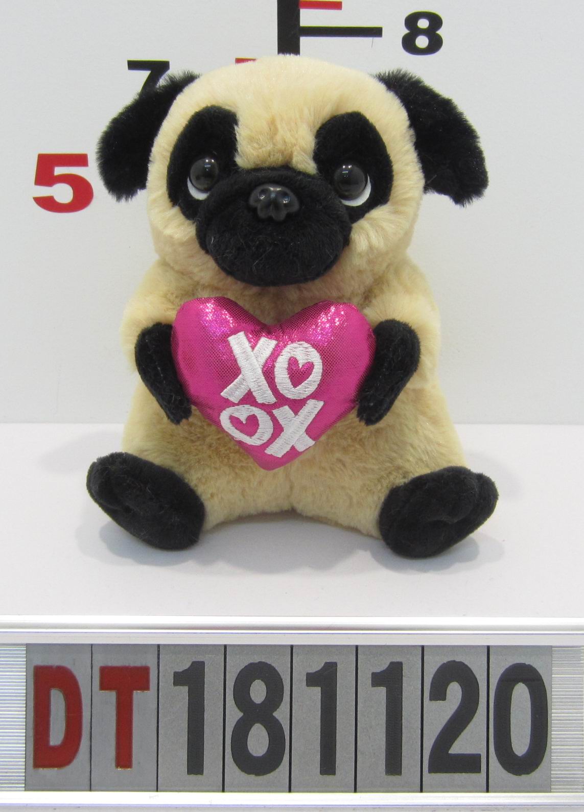 Valentine Dog W/Heart Plush