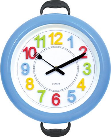 Wall clock; quartz clock; best sale; Kitchen clock; pot; gift; creative clock; sticker number; 12inch 30cm