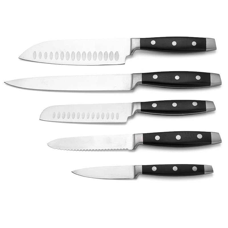 Wholesale pakistan full tang kitchen knife set 8" chef knife,slicer knife,bread knife