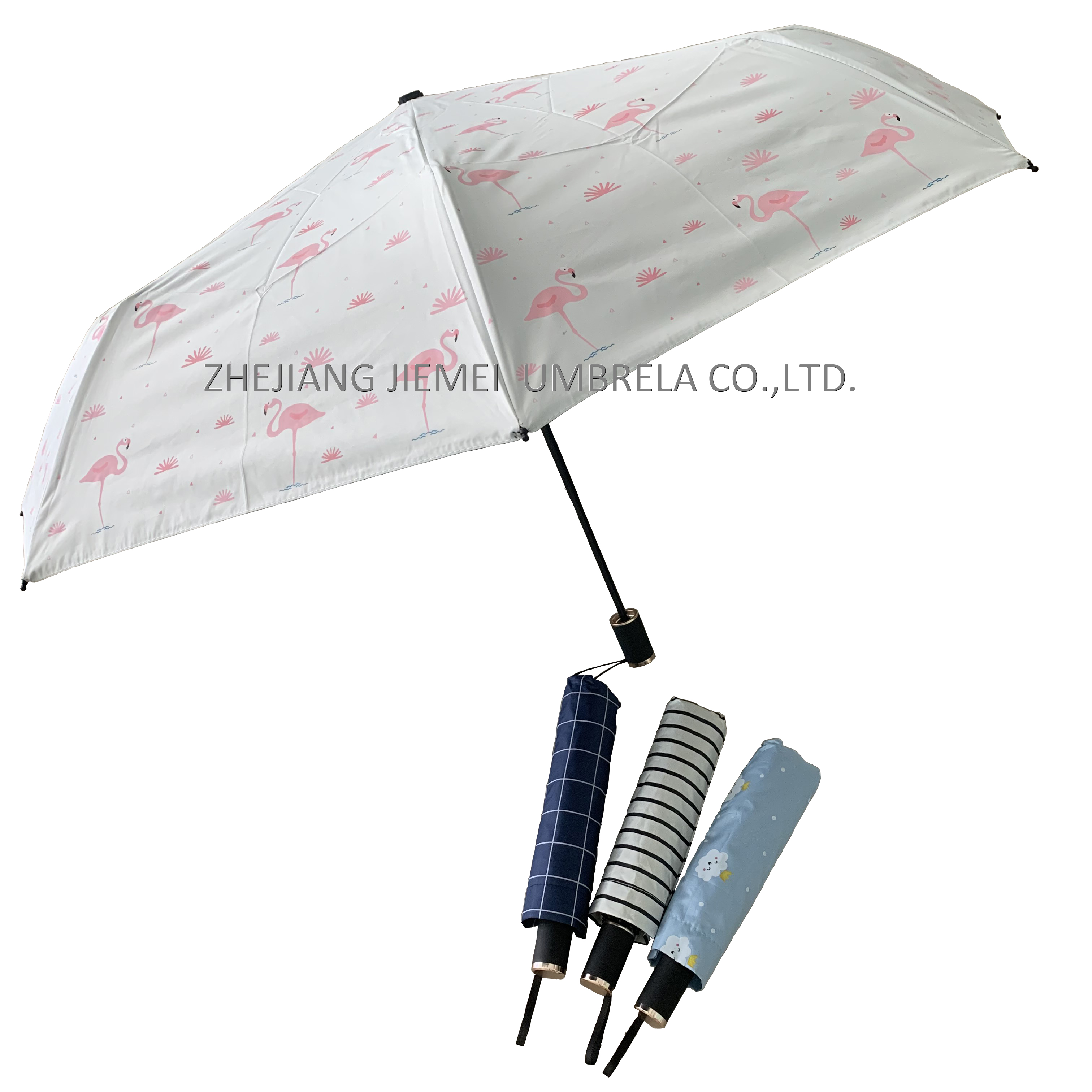 Black Coating Of 3 Folding Umbrella