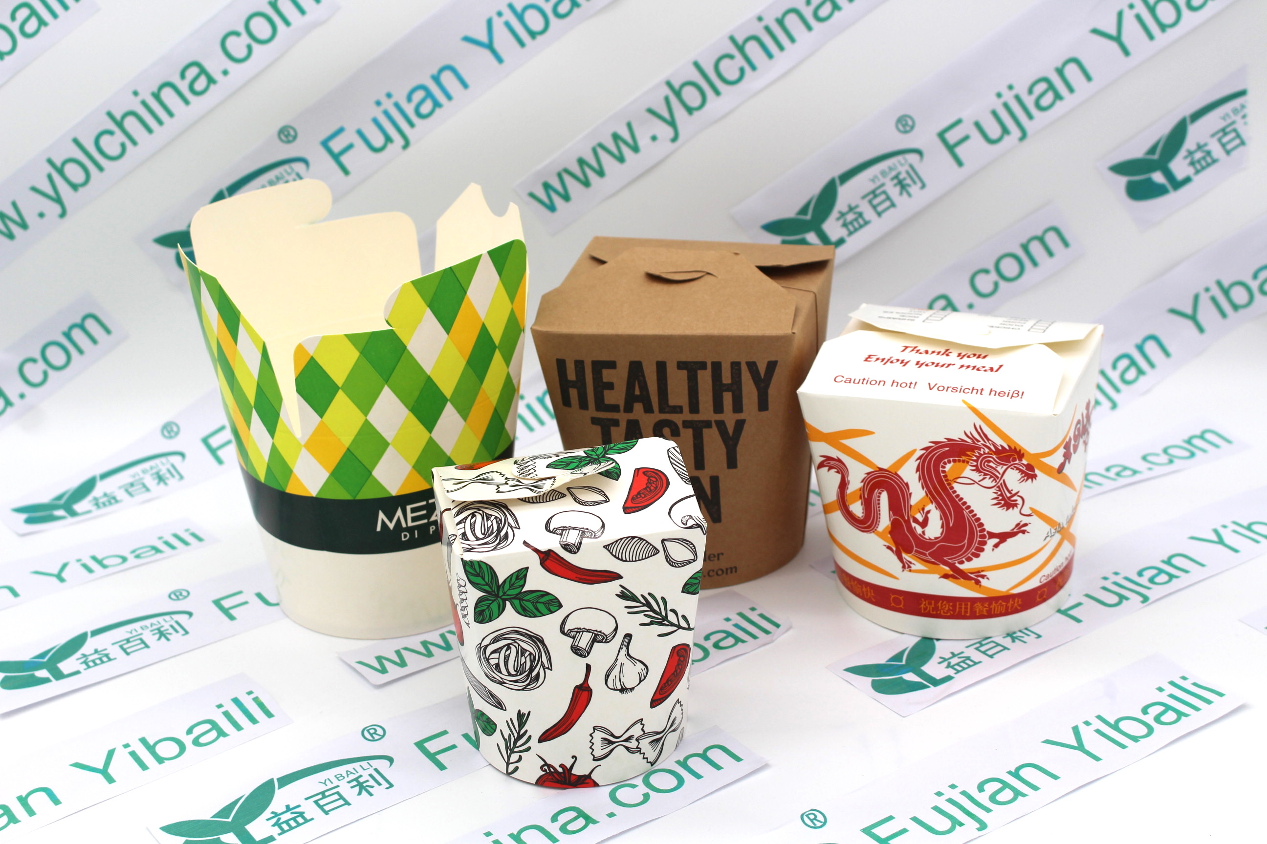 Disposable Paper Food Container with Round Bottom
