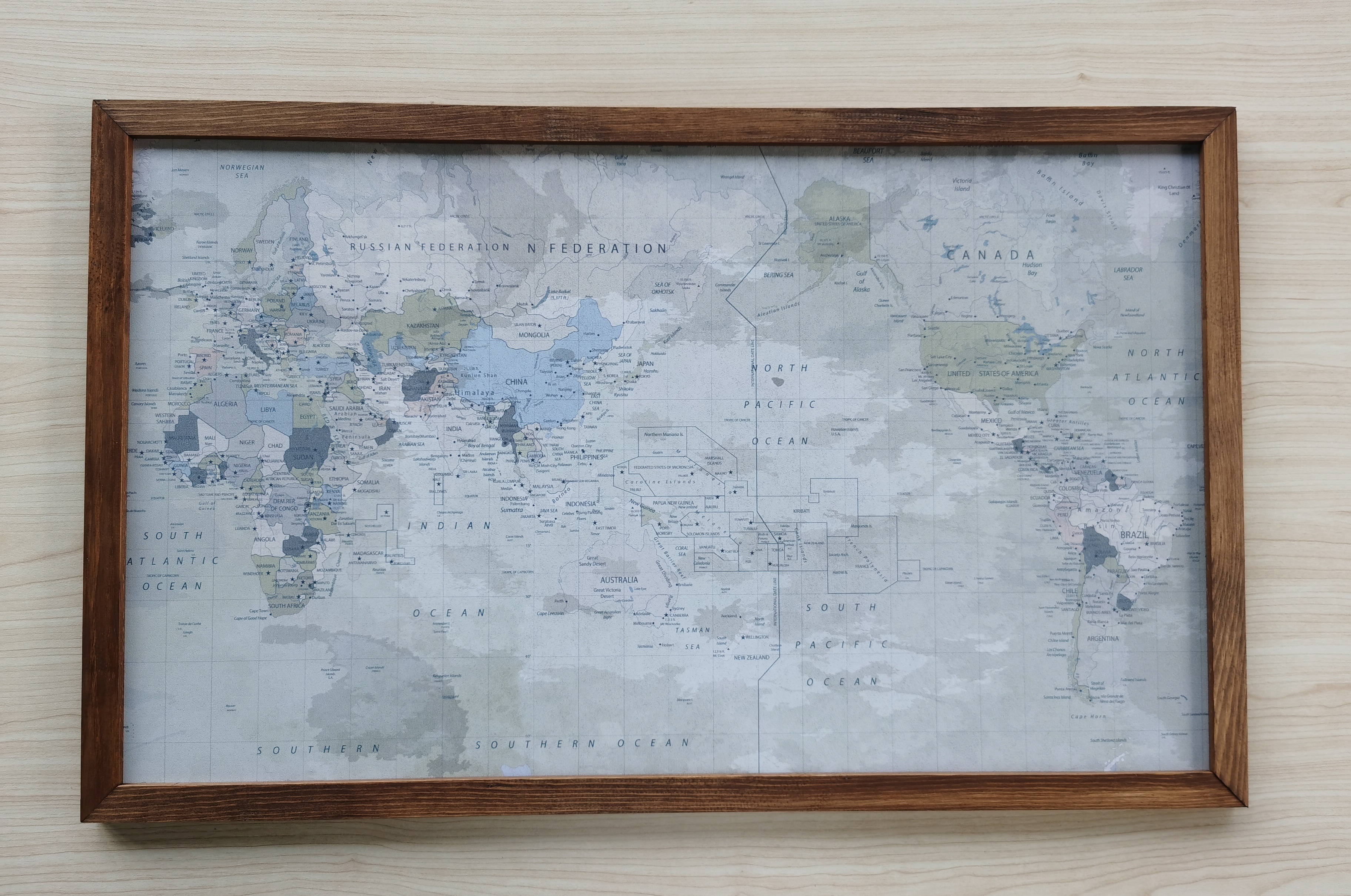 Wooden frame memo board