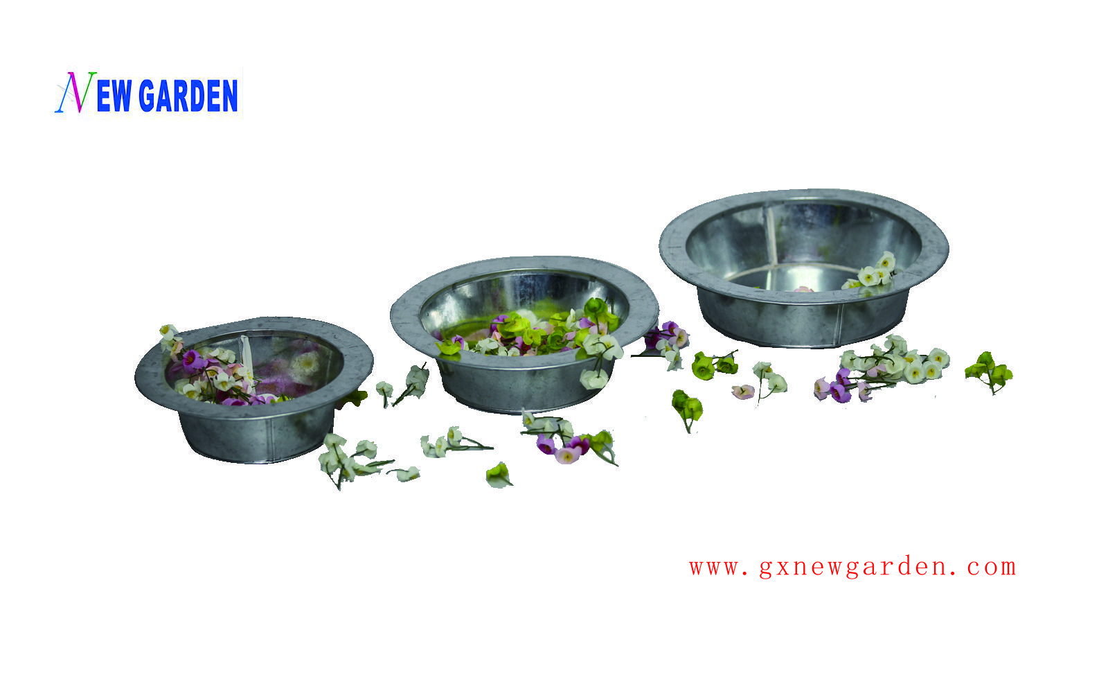 zinc flower planter
