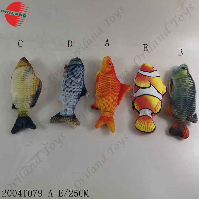 Realistic flopping simulation wiggle fish toys electric cat kicker toy moving fish toy for cat