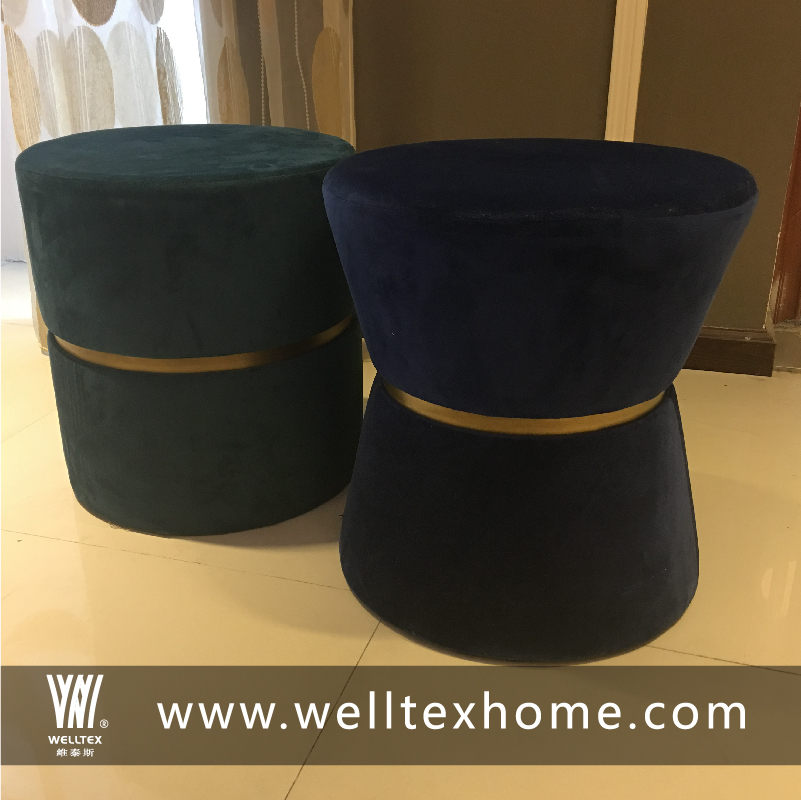 Velvet pouf