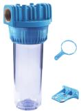 Three part clear water filter housing