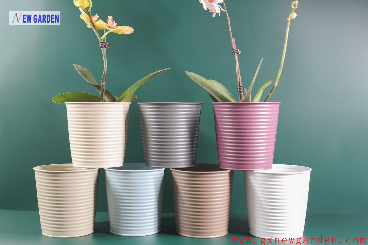 zinc flower pot