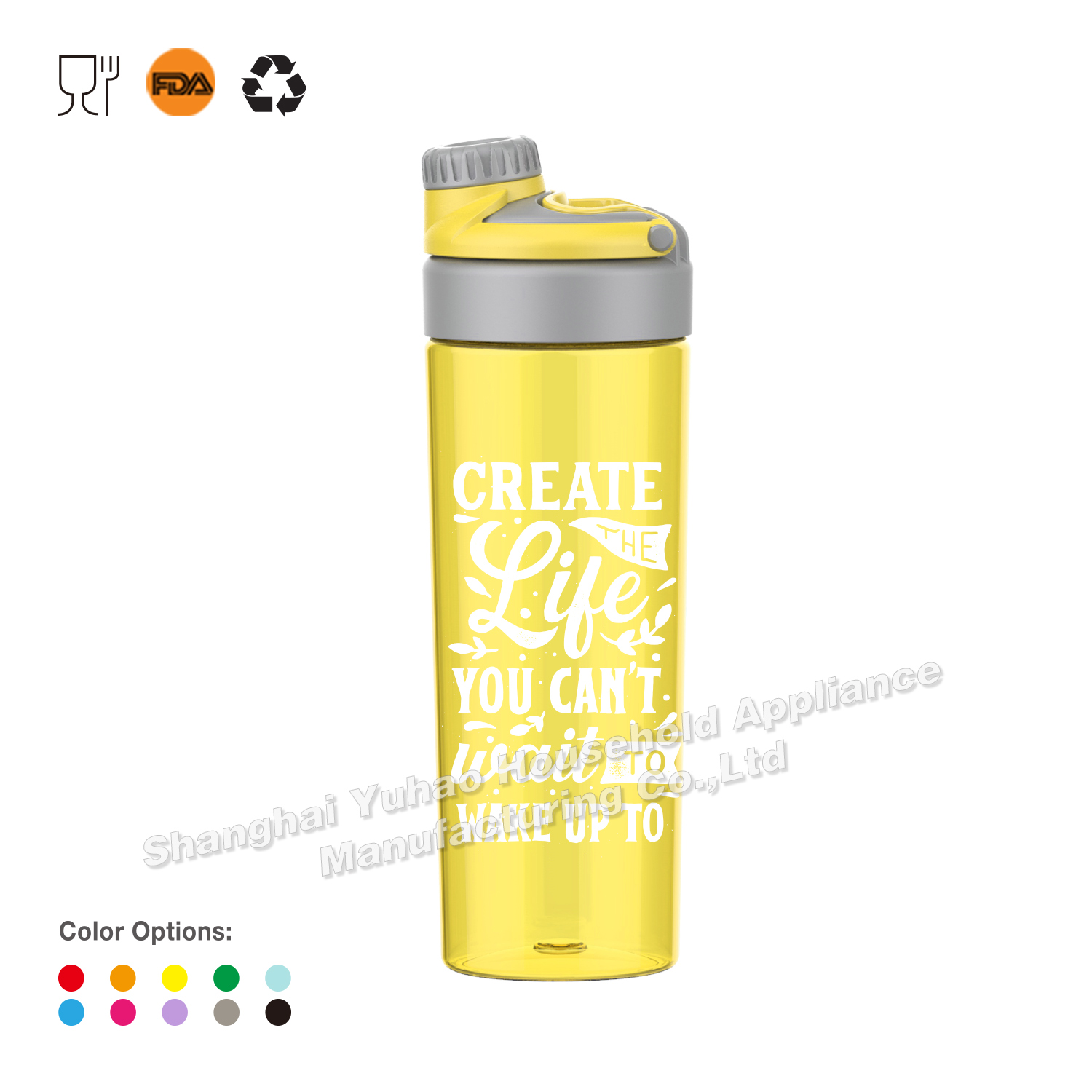 800ml Tritan Plastic sport Water Bottle