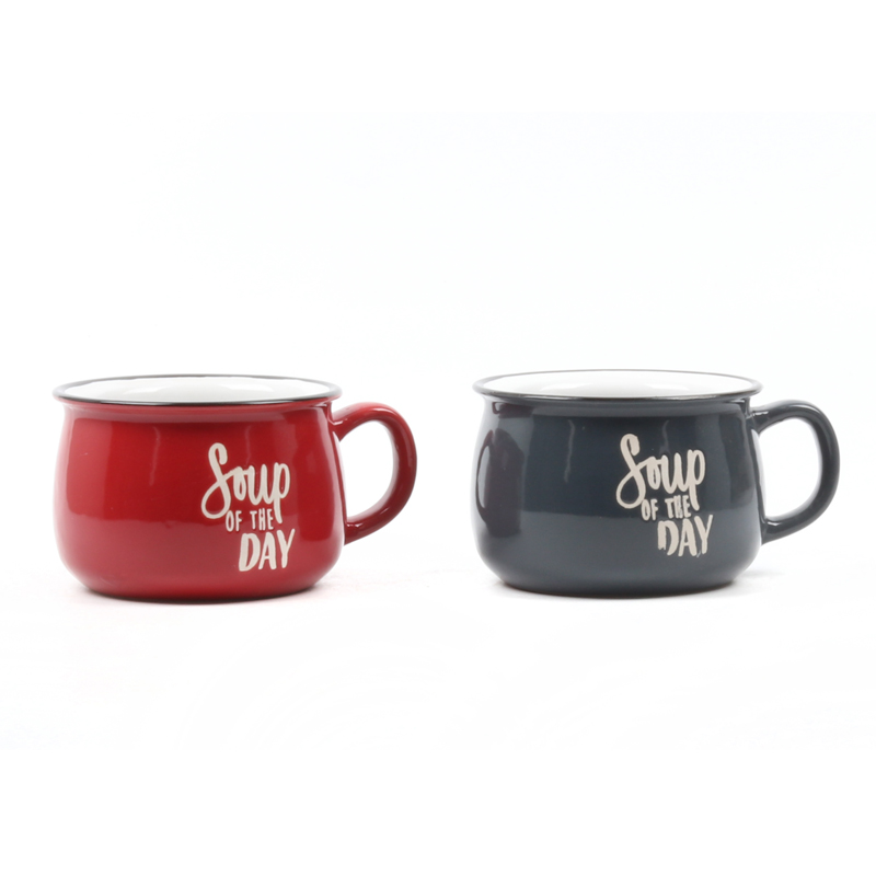 Stock stoneware color glaze mug