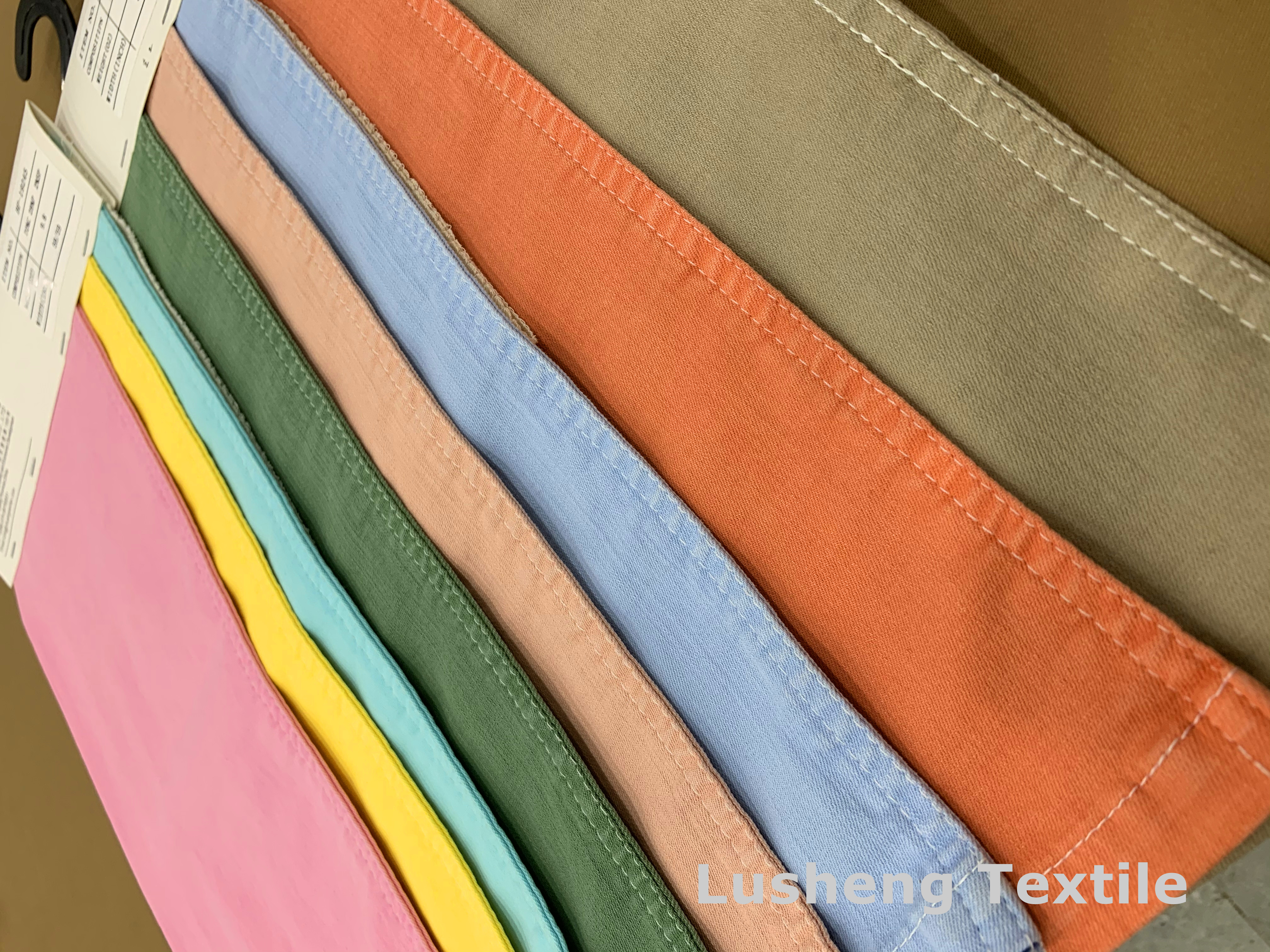 cotton poly Dual-Core spandex white Denim fabric
