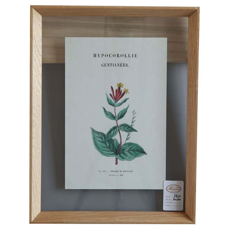 Natural oak frame with picture