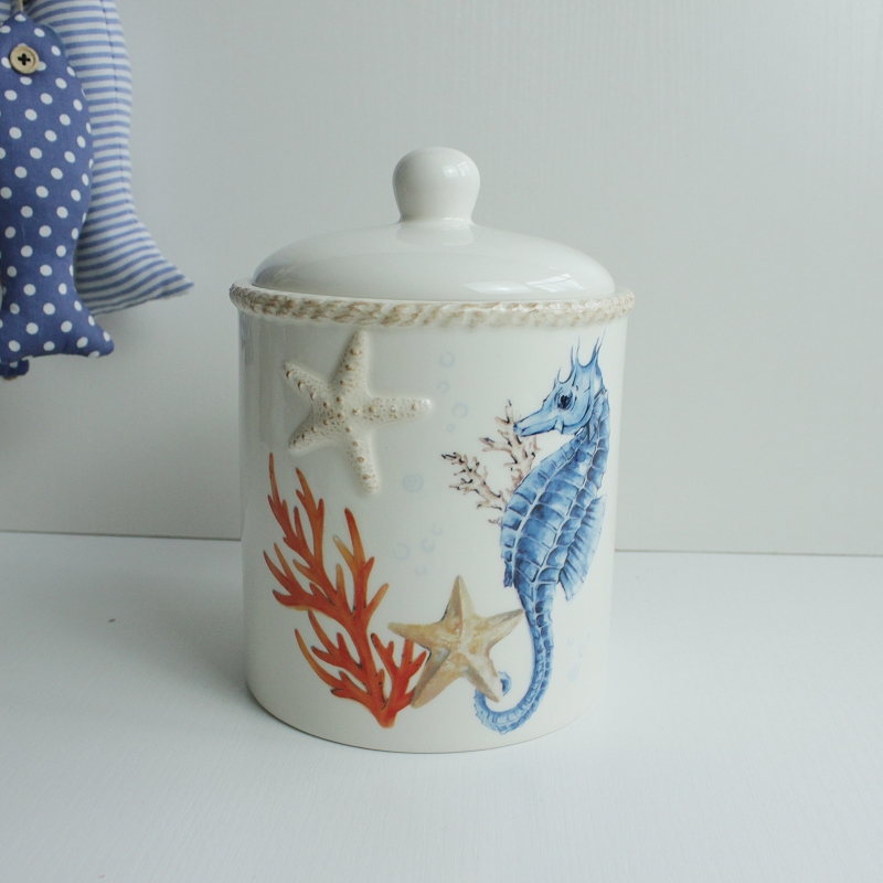 Ceramic Ocean Design Airtight Canister