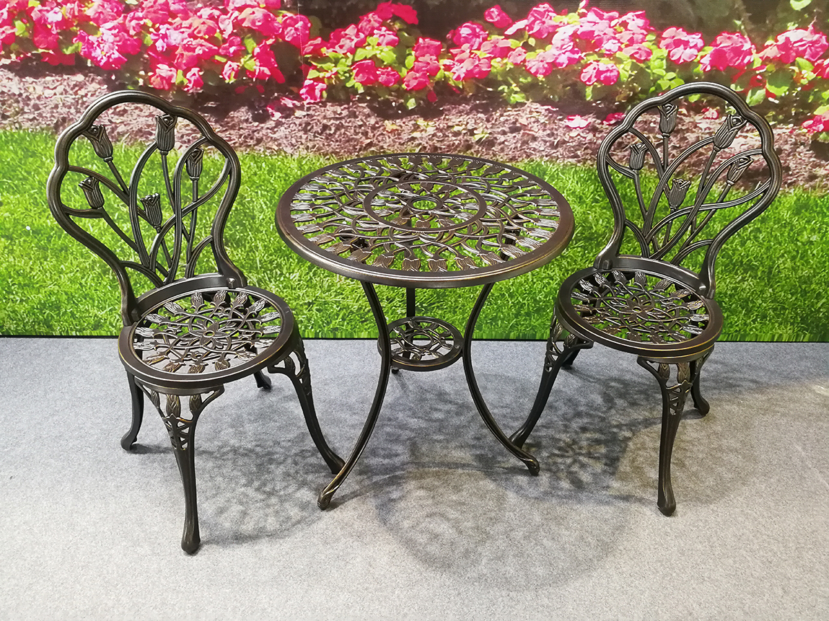 Cast Alum 3pc Bistro Set