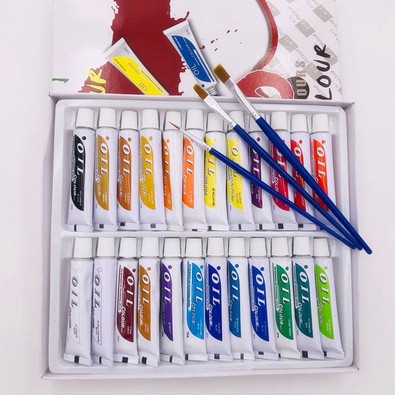 12ML Tube Oil Paint Sets Colors Oil Paint Canvas Drawing Acrylic Painting Pigment for Artist Art Supplies
