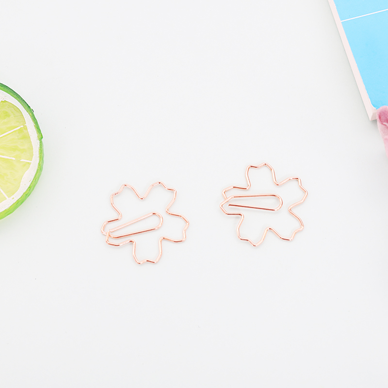 2pcs Metal Flower Shaped Paperclip