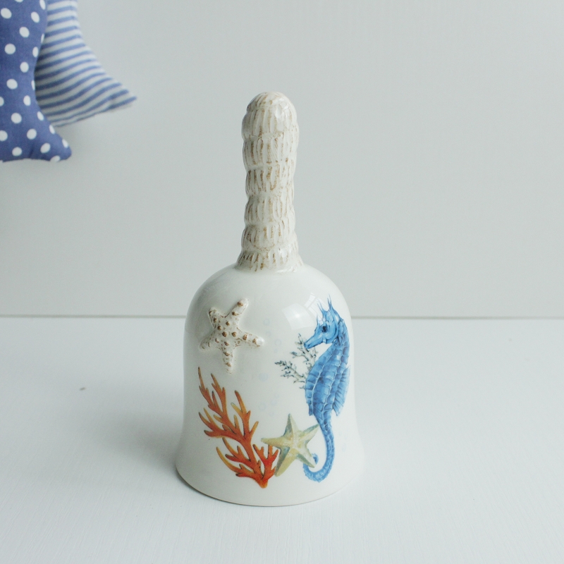 Ceramic Ocean Design Dinner Bell